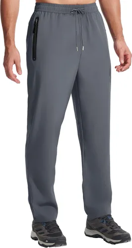 Hebepol Pantalones de senderismo ligeros para hombre, de secado rápido, pantalones deportivos de pesca, correr, entrenamiento, 3 bolsillos con