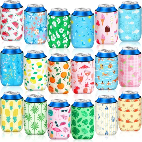 Miniatura 11 de 18 fundas plegables para enfriar latas de béisbol Insulated Neoprene, Beer Drink Beverage Can Bottle Cooler Sleeves, Sports Birthday Party
