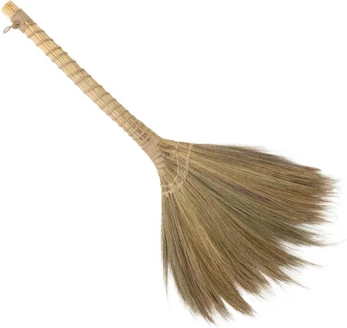 Miniatura 10 de Escoba Suave Natural Vietnamita - Escoba de Hierba de Escoba Hecha a Mano Escoba de Bruja de Bambú 57.08 pulgadas de largo, 19.69 pulgadas de ancho