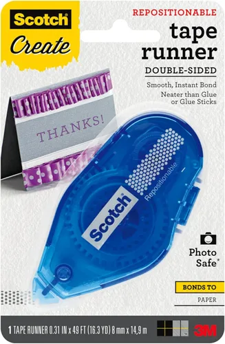 Miniatura 7 de Scotch Cinta de cinta reposicionable, 0.31 pulgadas x 49 pies, 1 rollo/paquete (055-RPS-CFT) (paquete de 2)