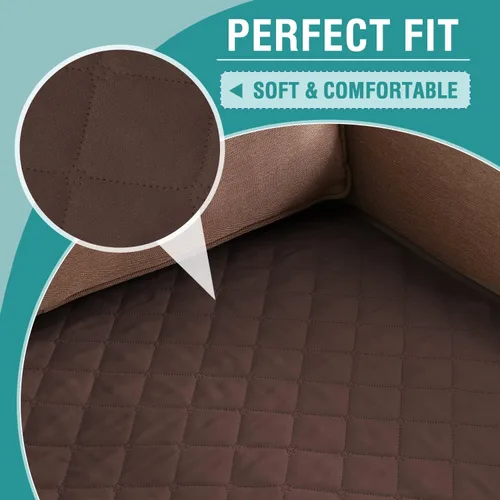 Miniatura 6 de Fundas de cojín 100% impermeables para sofá de cama de perro, protector de sofá seccional para mascotas, protector antideslizante de muebles