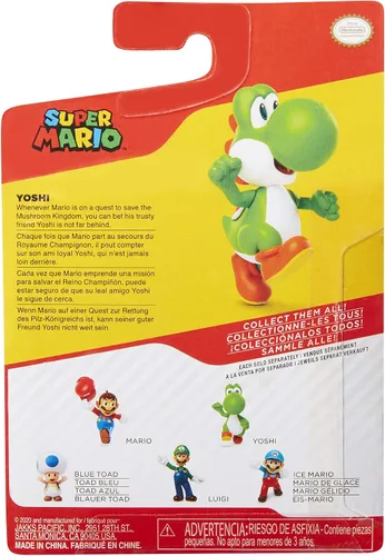 Miniatura 10 de Super Mario Figura de acción de 2.5 pulgadas corriendo Yoshi juguete coleccionable
