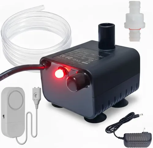 Miniatura 7 de Bomba de condensado pequeña con válvula de retención, bombas de agua sumergibles automáticas de 4 pies, bomba de drenaje con sensor de nivel, mini
