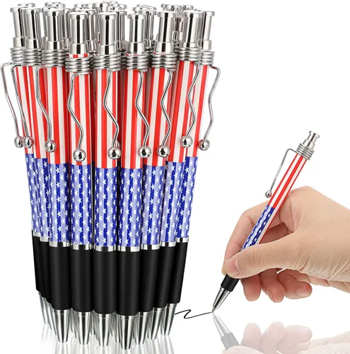 Miniatura 7 de Tenare 64 bolígrafos de tinta de gel patriótica de 250 aniversario del 4 de julio con la bandera estadounidense de 0.039 in (0.039 in) para escribir