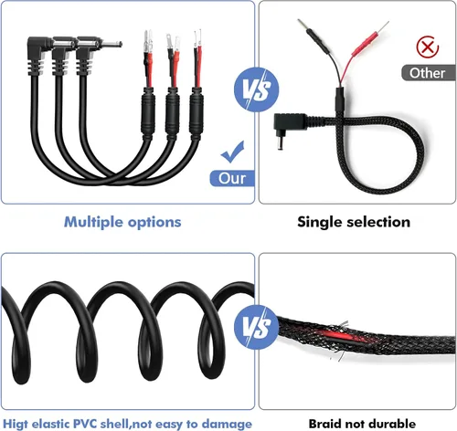 Miniatura 5 de Cable de alimentación para detector de radar, cable de enchufe de espejo retrovisor, con soporte de fusibles en línea, adecuado para Uniden Escort
