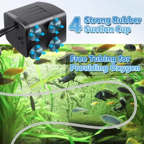 Miniatura 5 de Paquete de 2 bombas sumergibles de fuente de 15 W 220 GPH con 12 luces LED de color, bomba de fuente pequeña con 4 boquillas de pulverización