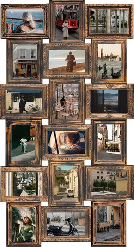 Miniatura 11 de Jerry & Maggie Marcos de fotos de collage de 4 x 6 pulgadas para decoración de pared, collage de 18 aperturas para colgar en la pared para fotos
