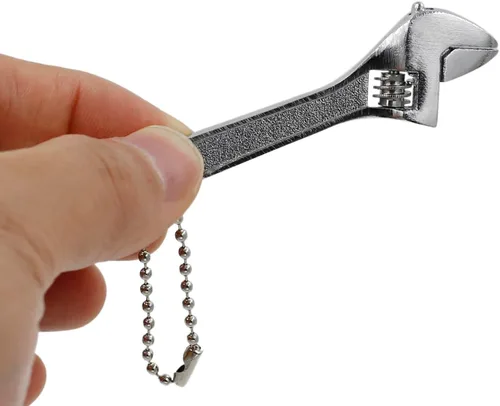 Miniatura 3 de Llave ajustable pequeña de 2.5 pulgadas, llave ajustable de tamaño mini de 2.5 pulgadas, herramienta de llave de tuerca plateada, capacidad