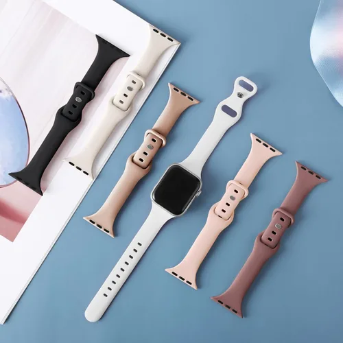 Miniatura 2 de 6 Pack de Correas delgadas y finas compatibles con Apple Watch 38mm 40mm 41mm 42mm 44mm 45mm 46mm 49mm para mujeres y hombres, correas de repuesto