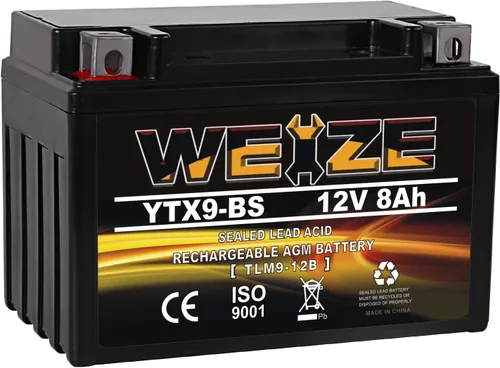 Miniatura 18 de Weize YTX20L-BS - Batería de alto rendimiento para deportes de potencia - Sellada, libre de mantenimiento, AGM para motocicleta, ATV, UTV, moto