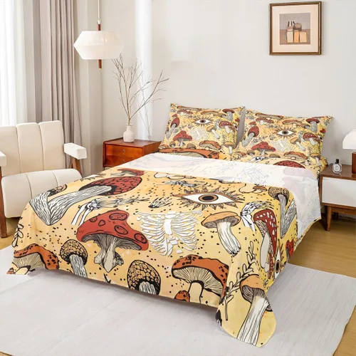 Miniatura 13 de Juego de sábanas con estampado camuflaje de la bandera estadounidense tamaño King, de Castle Fairy. Juego de ropa de cama de lujo de microfibra