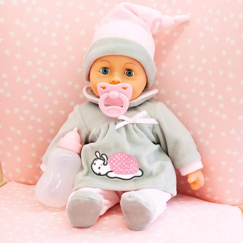 Miniatura 3 de Bayer: Muñeca de bebé de 15 pulgadas "First Words" en gris, con 24 sonidos y accesorios