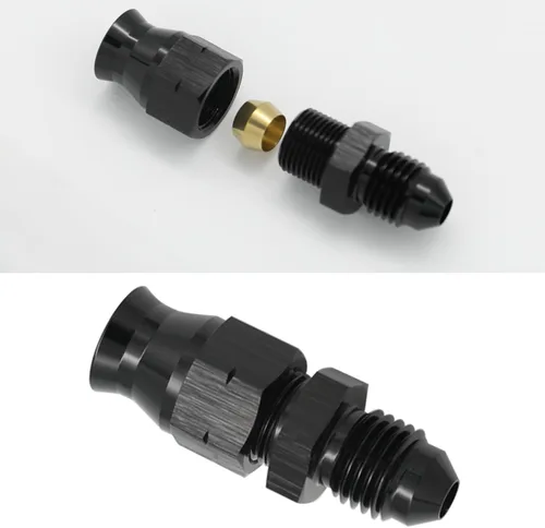 Miniatura 8 de Adaptador de tubo de combustible de línea dura de 10AN macho a 5/8 "(15.9 mm) de diámetro exterior de aluminio negro