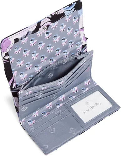 Miniatura 3 de Vera Bradley Cartera de mano triple de algodón para mujer con protección RFID