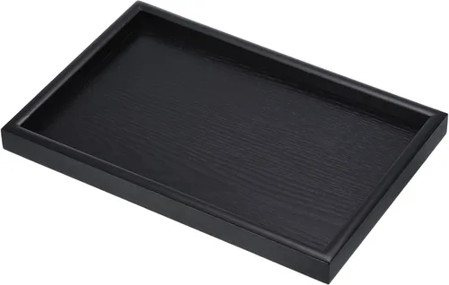 PATIKIL Bandeja de madera para servir de 12 x 8 pulgadas, base exterior rectangular decorativa para decoración del hogar, mesa de cocina,
