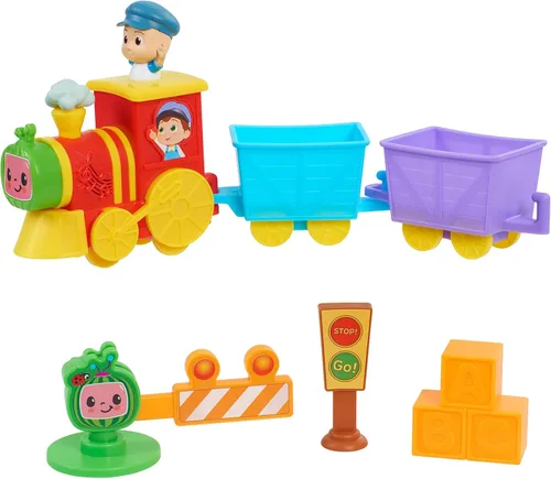 Miniatura 6 de CoComelon All Aboard - Tren musical con piezas adicionales, 24 piezas, toca "The Train Song", juguetes para niños de 18 meses por Just Play