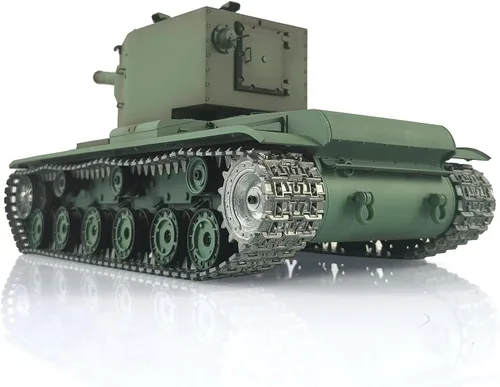 Miniatura 4 de TOUCAN RC HOBBY US en stock Henglong 1/16 actualizado 7.0 Soviético KV-2 RTR RC Tank Gigant 3949 Metal Tracks BB Airsoft que disparar balas BB