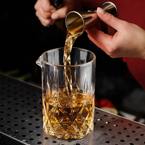 Miniatura 6 de Vaso mezclador de cóctel Cambareign, vaso mezclador de cristal de 18.5oz, vasos de fondo grueso para remover en la barra, jarra mezcladora