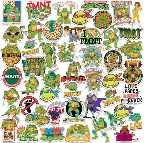 Miniatura 7 de TMNT Teenage Mutant Ninja Turtles - Paquete variado de 100 calcomanías de vinilo grandes de lujo, para laptop, botella de agua, álbumes de recortes