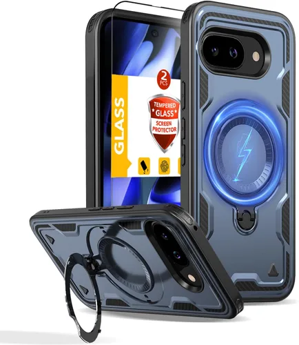Miniatura 127 de Funda magnética para Google Pixel 9A compatible con cargador inalámbrico MagSafe, para Pixel 9A, funda de teléfono integrada de 360 °, con 2