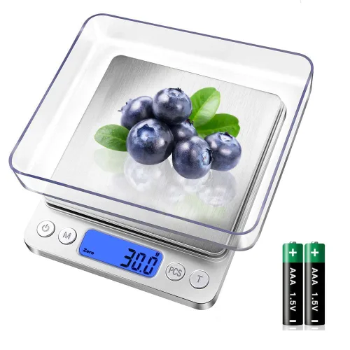 Báscula digital de cocina para alimentos, 105.82 oz/0.00 oz de alta precisión, medidas en gramos y onzas para cocinar, hornear, joyas, función de