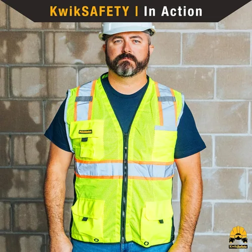 Miniatura 6 de KwikSafety - Chaleco de seguridad BIG KAHUNA Base y edición limitada Chaleco reflectante clase 2 ANSI OSHA chaleco de seguridad para hombres