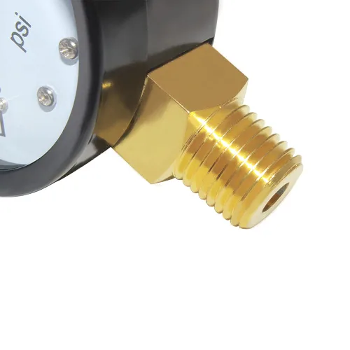 Miniatura 3 de Joywayus Medidor de Presión 0 a 100 PSI de Latón 1/4 Pulgada Hilo Macho NPT Montaje Inferior, Función Múltiple
