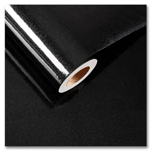 Miniatura 11 de CRE8TIVE Papel de contacto blanco con purpurina para despegar y pegar de 24 x 118 pulgadas, papel tapiz blanco brillante, autoadhesivo, extraíble