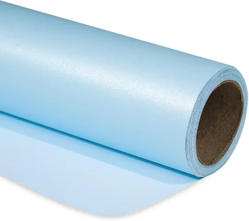 Miniatura 43 de RUSPEPA Papel de regalo negro mate, color liso perlado, papel lustre perfecto para bodas, cumpleaños, Navidad, baby shower, 17 pulgadas x 32.8 pies
