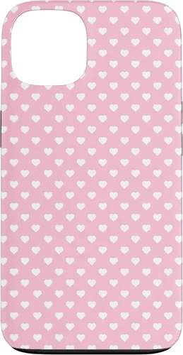 Miniatura 7 de Funda para iPhone 11 Pro Max con diseño de corazones, color rosa claro, blanco y rosa claro para mujeres y niñas