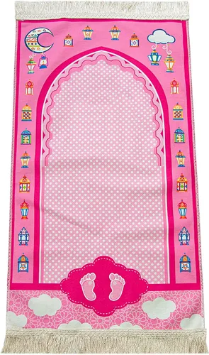 Miniatura 12 de Ihvan Online Alfombra de oración para niños, alfombra de oración musulmana, regalos islámicos, diseño Janamaz Sajadah, alfombra suave de salah