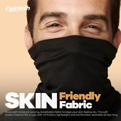 Miniatura 2 de Fuinloth Polaina para el cuello, paquete de 6 unidades de máscara facial con protección UV refrescante para hombres y mujeres