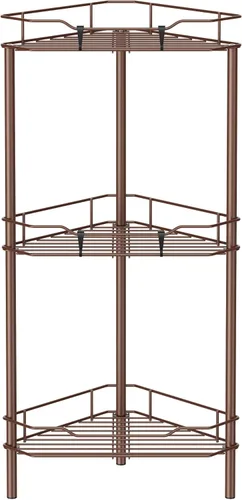 Miniatura 40 de HuggieGems Estante Organizador de Esquina para Ducha de 2 Niveles con Ganchos, Soporte de Estantes de Baño, Negro
