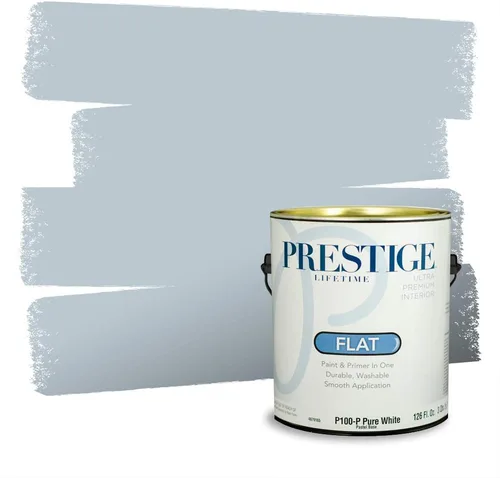 Miniatura 784 de Pintura Exterior + imprimación PRESTIGE, todo-en-uno, 1 galón, acabado mate, color comparable al Valspar* Royal Gray* VS151-Gris real