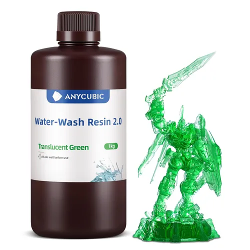 Miniatura 15 de ANYCUBIC Resina de impresora 3D lavable al agua 2.0, resina 3D de alta precisión de 405 nm, resina de fotopolímero de baja contracción para Gris