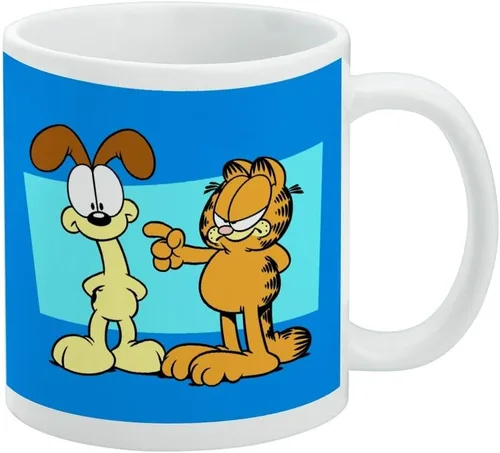 Garfield and Odie I'm Never Wrong - Taza de café de cerámica, tazas de regalo novedosas para café, té y bebidas calientes, 11 onzas, color blanco