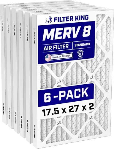 Miniatura 183 de Filter King Filtro de aire 6x12.25x1 Paquete de 6 Filtros plisados MERV 8 HVAC para horno A/C HECHO EN EE. UU. Tamaño real: 6 x 12.25 x .75
