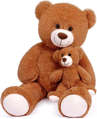 Miniatura 14 de Oso de peluche gigante de 47 pulgadas, animal de peluche marrón grande de 4 pies, oso de peluche de chocolate suave, regalos para novias, niños