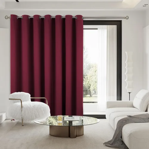 Miniatura 3 de BGment Cortina de puerta corredera de moda de 100 x 84 pulgadas, cortinas opacas térmicas anchas para oscurecer la habitación, cortina divisora