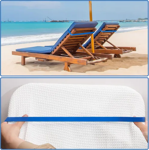 Miniatura 5 de 10 piezas de bandas de toalla de silicona para sillas de playa, bandas elásticas grandes de goma para sillas de playa, accesorios para crucero