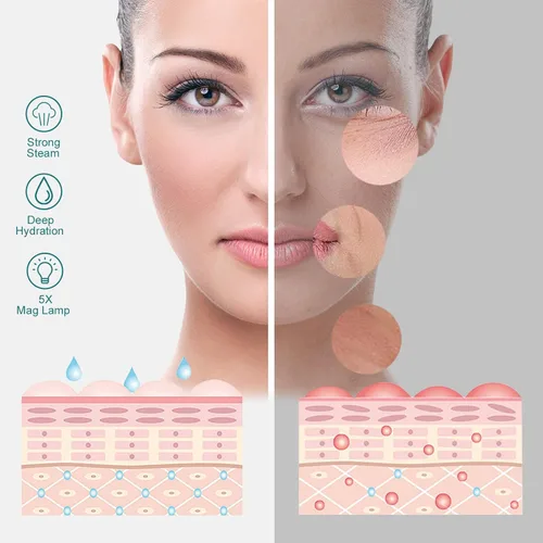 Miniatura 4 de Vaporizador facial con pantalla táctil, vaporizador esteticista, humidificador profesional de aromaterapia, vapor de spa facial para el hogar, salón