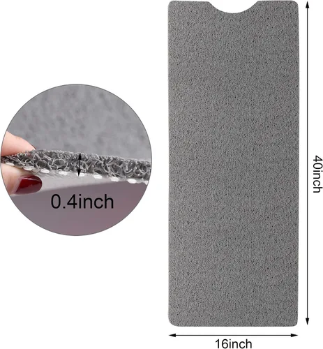 Miniatura 2 de Leotruny Tapete de ducha para bañera de 40 x 16 pulgadas, antideslizante, de cloruro de polivinilo suave, tapete para bañera para baño