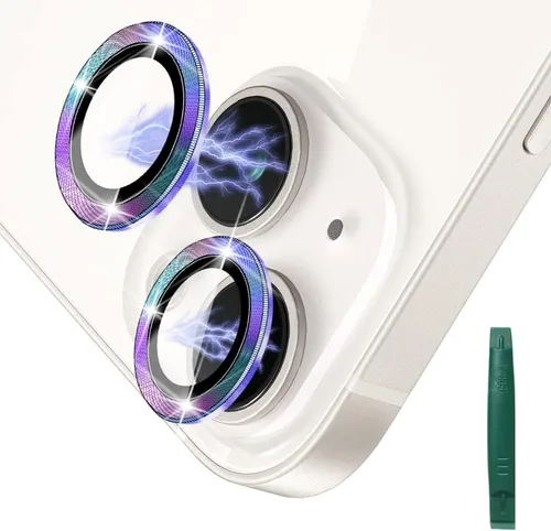 Miniatura 13 de Protector de lente de cámara de metal de aleación de alta calidad, protector de pantalla de vidrio templado compatible con iPhone 14 / Plus, ultra
