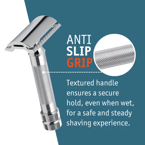 Miniatura 8 de MERKUR MERKUR Short Handle Safety Razor with 10 blades Cromo