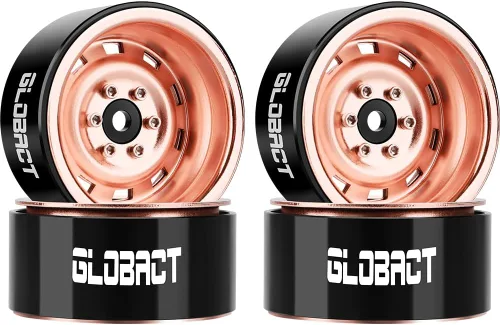 GLOBACT 1.9 Beadlock Wheels - Cubo de rueda RC para 1/10 TRX4 TRX6 Axial SCX10 I II III Pro Redcat RC Crawler accesorios de actualización (4 piezas