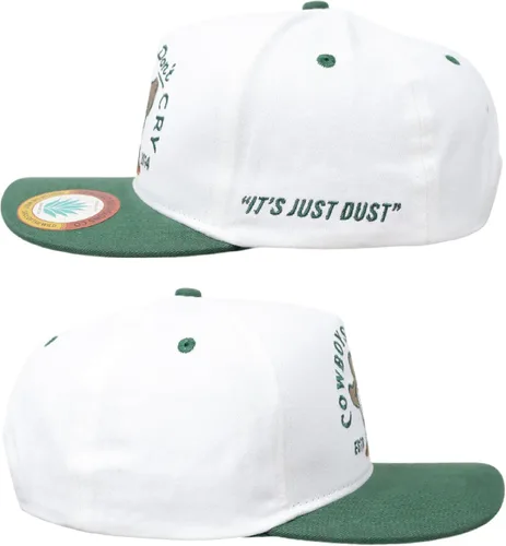 Miniatura 4 de Sendero Provisions Co. Cowboys Don't Cry - Gorra ajustable con diseño bordado (blanco/verde) - Talla única, Blanco