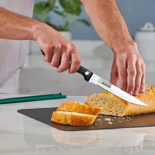 Miniatura 7 de ToolUSA KITCHEN DIVA - Paquete de 2 cuchillos de carne dentados de 8.5 pulgadas Construcción de acero inoxidable Cuchillas dentadas afiladas