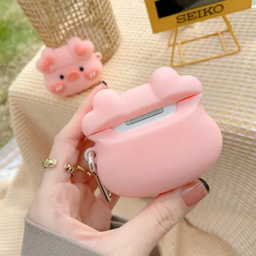 Miniatura 4 de para AirPod 2/1 Funda de Cubierta, Linda Funda de AirPods de Cerdo 3D de Dibujos Animados para 1ª y 2ª Generación, Funda Protectora de Silicona