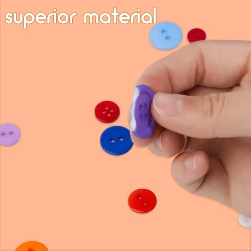 Miniatura 3 de 1500 piezas de botones arcoíris, botón surtido para manualidades con 12 colores y 9 tamaños, botones a granel para ropa, adecuados para manualidades