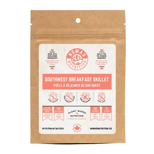 Miniatura 4 de Nomad Nutrition Southwest Breakfast Skillet - Comida de senderismo liofilizada instantánea para mochileros y campamentos, comidas de senderismo a